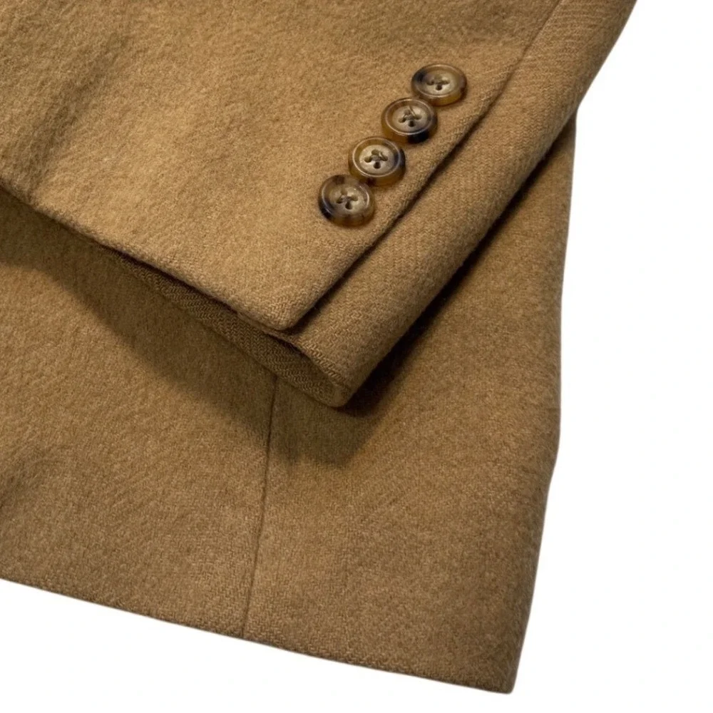 Norm Thompson‎ Mens Camel Wool Blend Blazer Sport Coat Jacket Made in USA - 42R